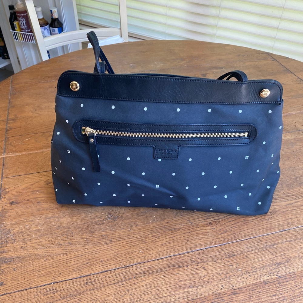 Kate Spade black and white dot tote